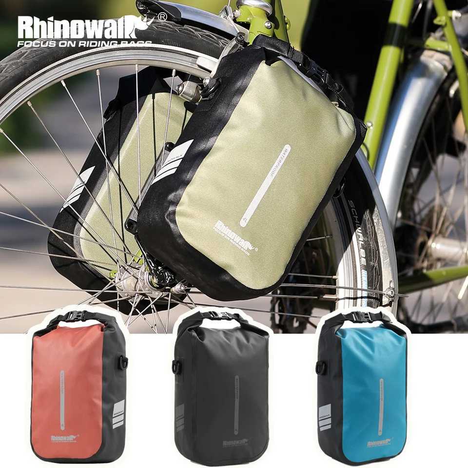 Rhinowalk Bike Quick Release Front Fork Bag 2 PCS 4L6L Waterproof Cycling Electric Scooter Vehicle Bag Storage Accessory H251029