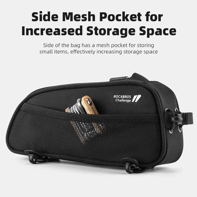 ROCKBROS Bicycle Bag 13L Large Capacity Portable Frame Front Tube Bag Waterproof MTB Road Ultralight Bicycle Pannier Bag H251029