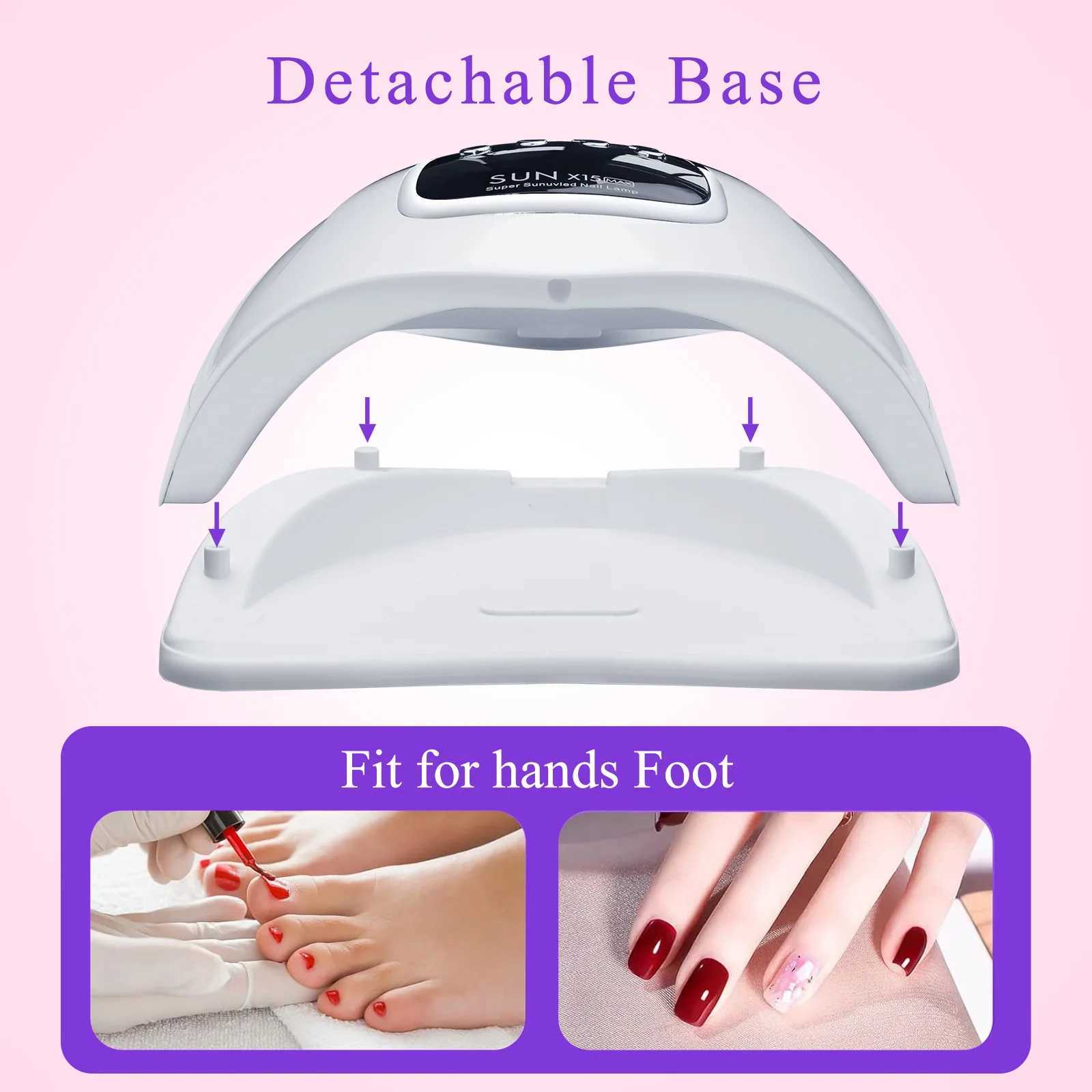 X15 MAX HighPower Nail Drying Lamp For Gel Nails 280W 66LEDS Gel Polish Drying Machine With Auto Sensor UV LED Nail Lamp L251030