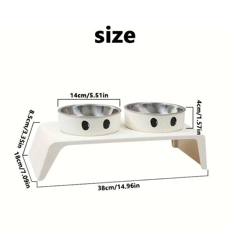 Elevated Pet Dog Feeder Bowls Raised Stand with Double Stainless Steel Food Water Bowls For Small Medium Large Dogs Cats J251113