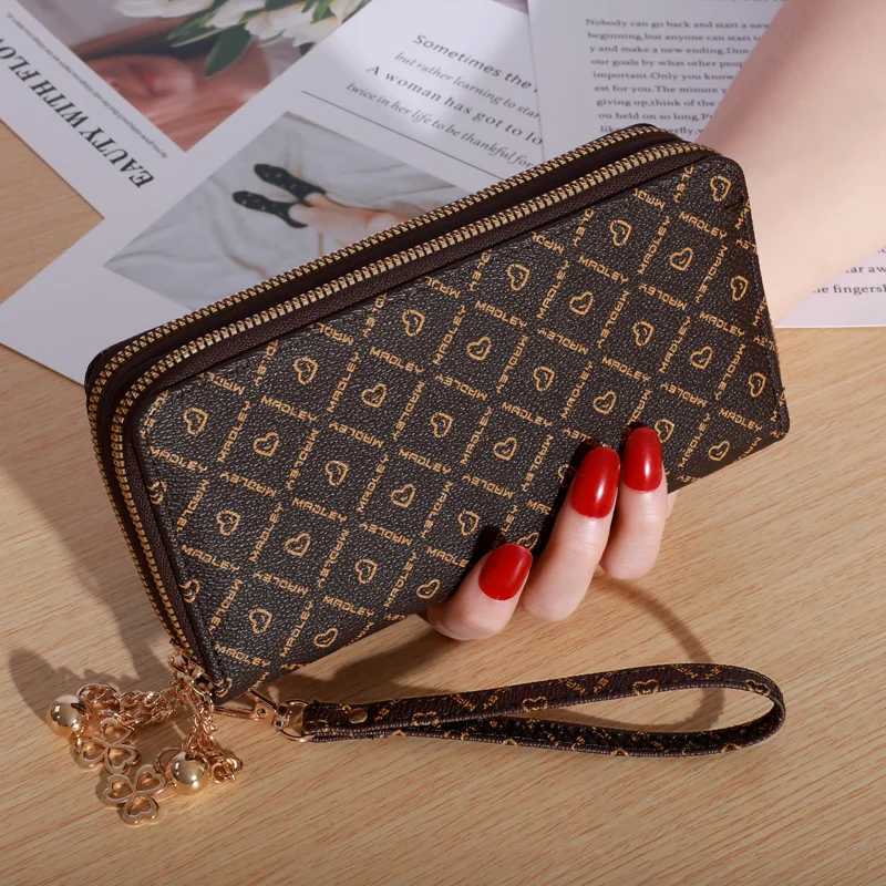 Largecapacity Simple Lg Wallet Faux Leather Zipper Purse Casual Mtifunctial Cluh Bag1 D251030