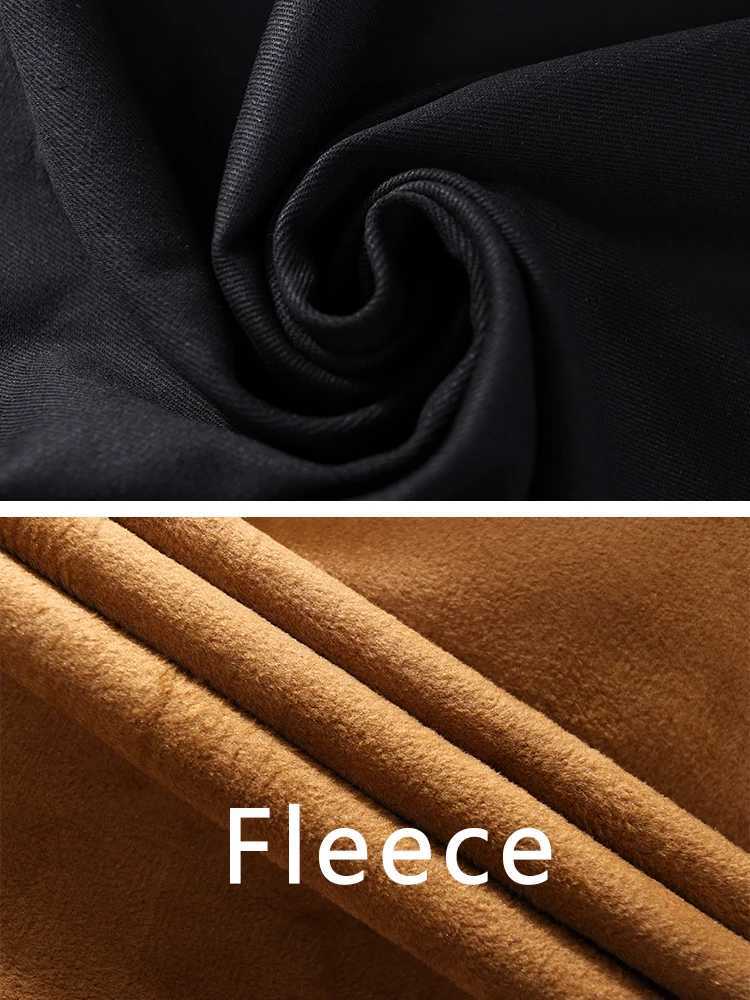 Mens Winter Fleece Cargo Jeans with 5 Pockets Wide Leg Straight Baggy Jeans Brushed Warm Denim Pants Asian Size L6XL J251030