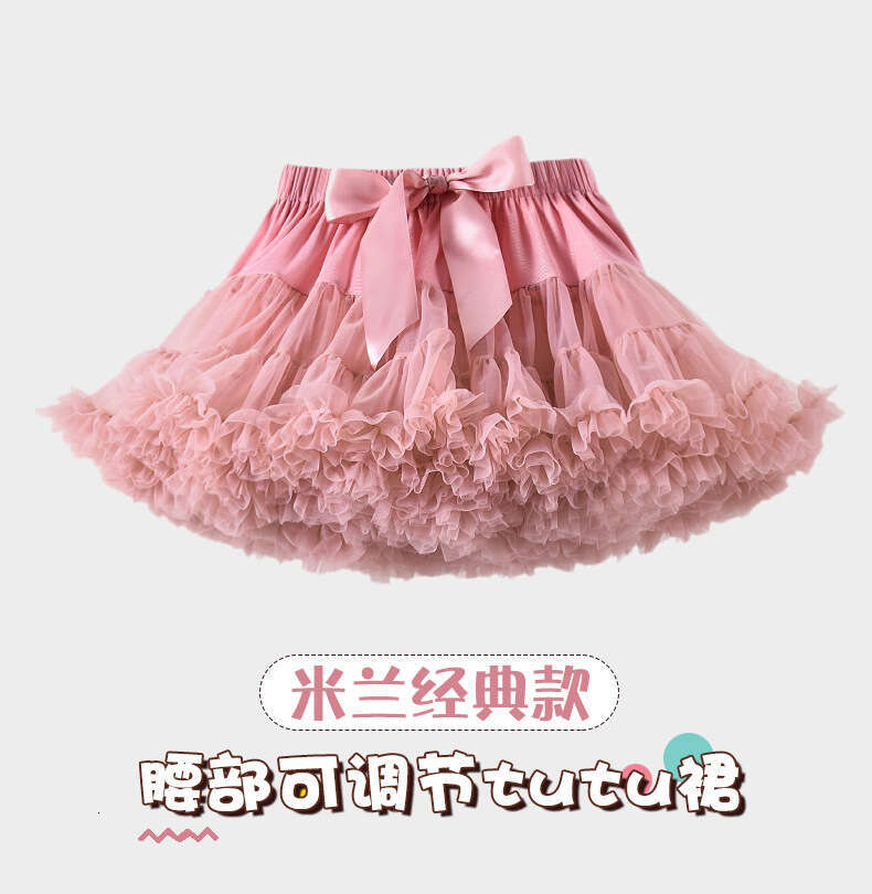 Spring and Summer Tutu Blue Princess Mesh Half Children's Puffy Skirt for Girls