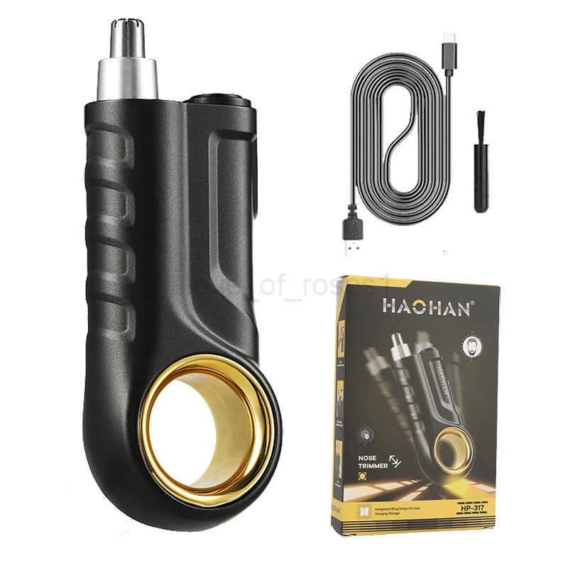 Nose Hair Trimmer USB Rechargeable Ear and Nose Hair Trimmer Male and Female Nose Hair Shaver Washing Blade Z251030