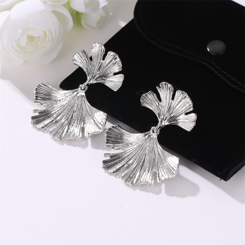New Arrival Personality Flower Ginkgo Leaf Stud Ethnic Style Creative Versatile Drop Earrings