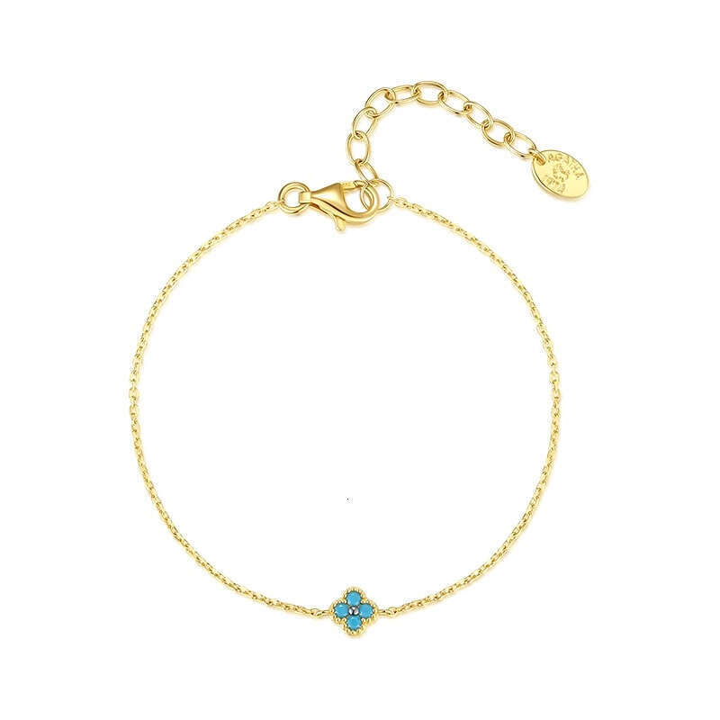 Sun Li French Elegant Lucky Four-Leaf Clover Bracelet Light High-End Exquisite Jewelry High-Precision Electroplating