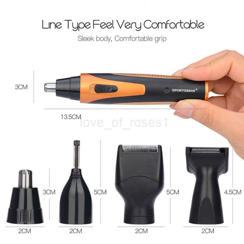4 In 1 Electric Ear Nose Trimmer Men Portable Face Neck Hair Removal Rechargeable Beard Eyebrow Trimer Shaver Z251030