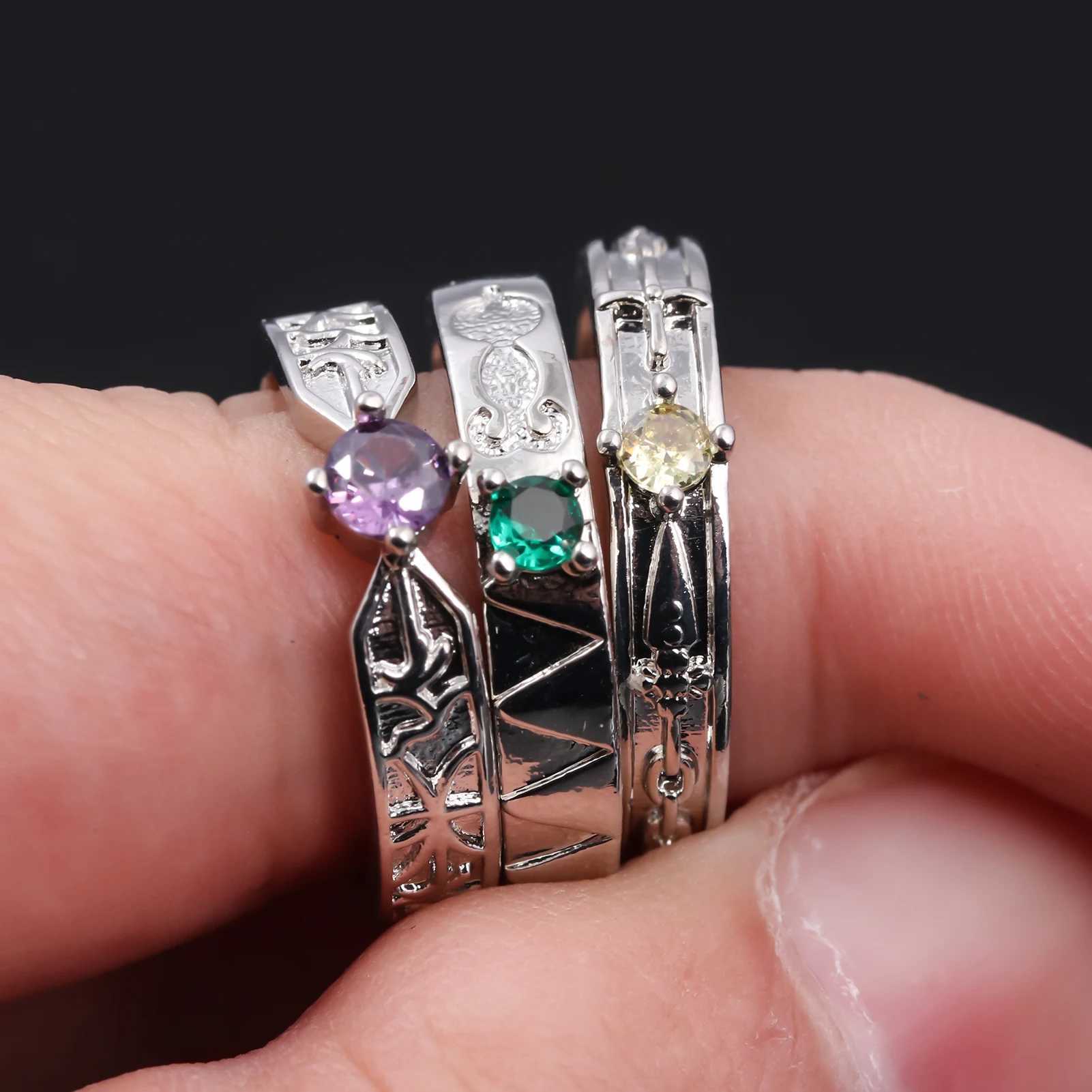 Anime HunterHunter Ring GON Killua Zoldyck Kurapika Feitan Chrollo Metal Adjustable Rings Jewelry Prop Accessories GiftW251030