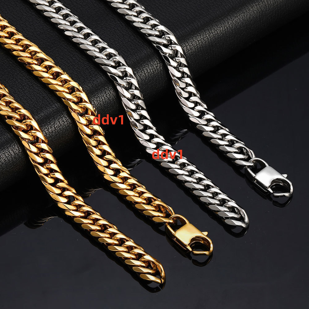 75mm Necklace Men Stainless Steel Cadenas De Acero Inoxidable Por Mayor Cubana Hip Hop Designer's style