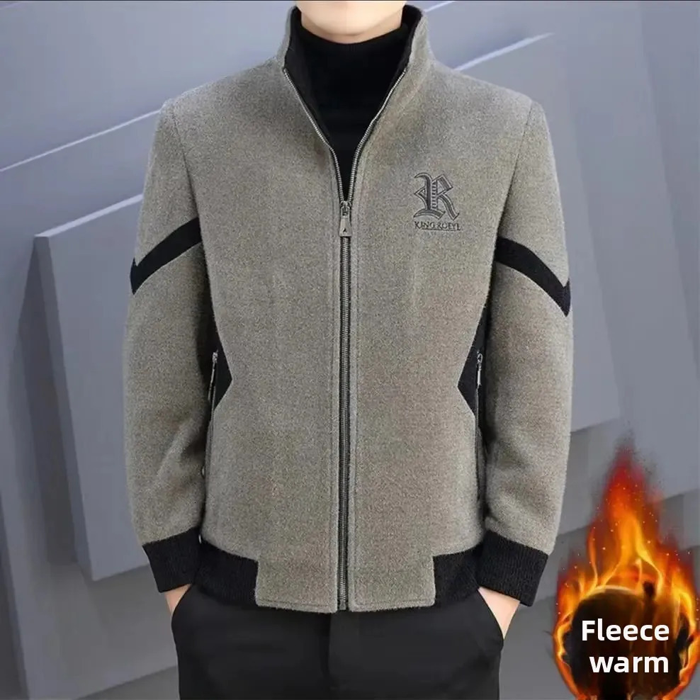 Mens Woolen Casual Jacket Of The Season Autumn Winter Fashionable Thick Warm Handsome Style Korean Version HighEnd Fe 251029