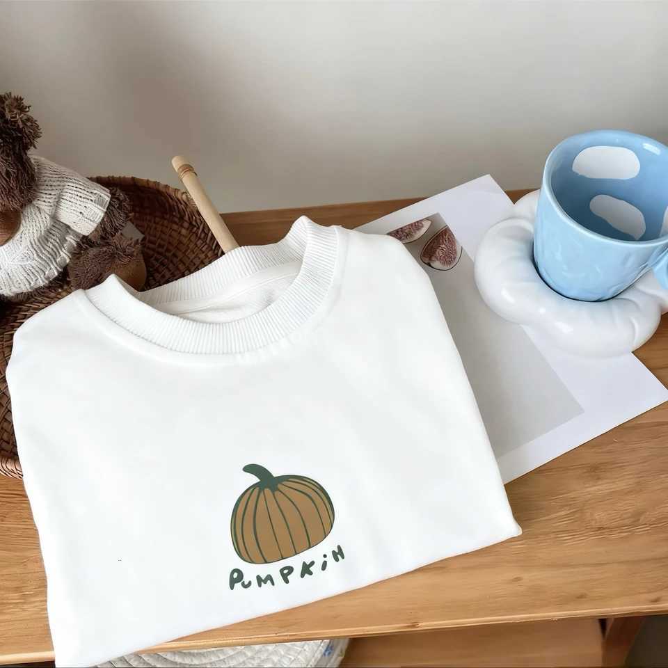 Loose Sweatshirts For Boys And Girls Pumpkin Printed Tops SpringAutumn Wear 06Year Kids Clothing Simple Allmatch PulloversT251030