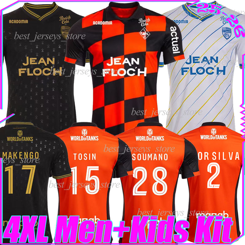 4XL 25/26 FC Lorient IGOR SILVA soccer jerseys 25/26 TOSIN SOUMANO P.PAGIS LE BRIS M.BAMBA DIENG MVUKA ABERGEL KATSERIS MAKENGO A. KOUASSI men kids kit sets football shirt