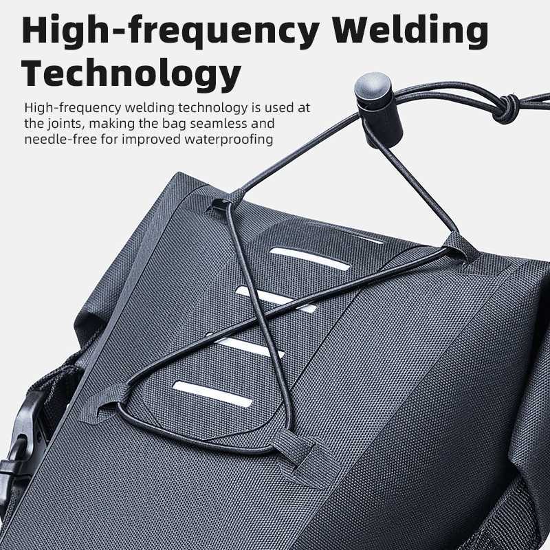 ROCKBROS Cycling Saddle MTB Road Bag Large Capacity 3L Bicycle Tail Bag Waterproof Short Rides Foldable Tail Rear Bag Bike Bag H251029
