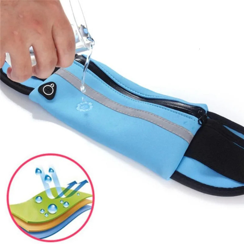 Waterproof Running Waist Bag Canvas Sports Jogging Portable Outdoor Phone Holder Belt Bag Women Men Fitness Sport Accessories 251030