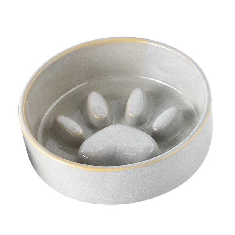 JapaneseStyle Gradient Glaze Ceramic Pet BowlAntiChoke Slow Feeder with NonSlip BaseRounded Design for Medium Dogs Puppie J251113