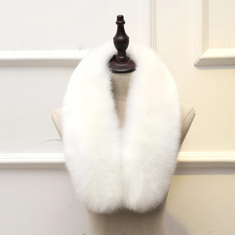 Women Faux Fox Fur Collar Multicolor Shawl Female Elegant Autumn And Winter Warm Scarve Solid 708090cm 251028