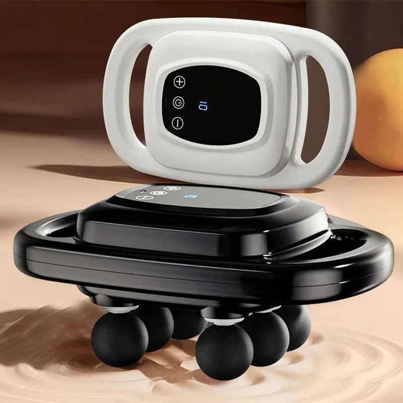 Muscle Massager Gun Waist Massage Professional Fascia Gun High Frequency Sixhead Back Body Shoulder Legs Waist Massager Machine J251030