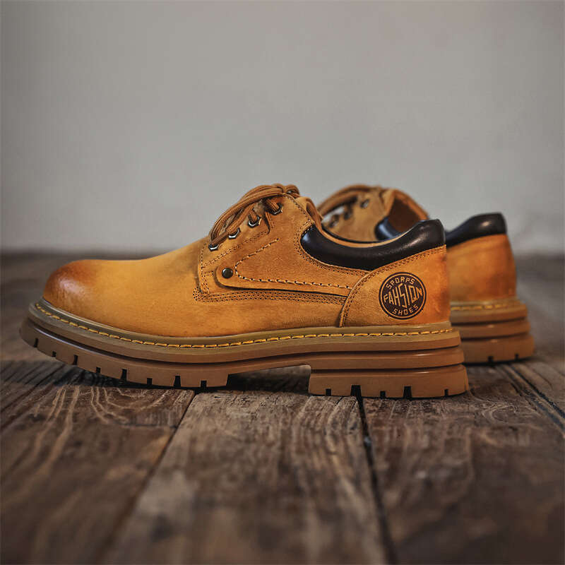 Low-top Martin Boots for Men, Thick-soled Versatile Work Boots, Outdoor Casual Commuter Men's Shoes