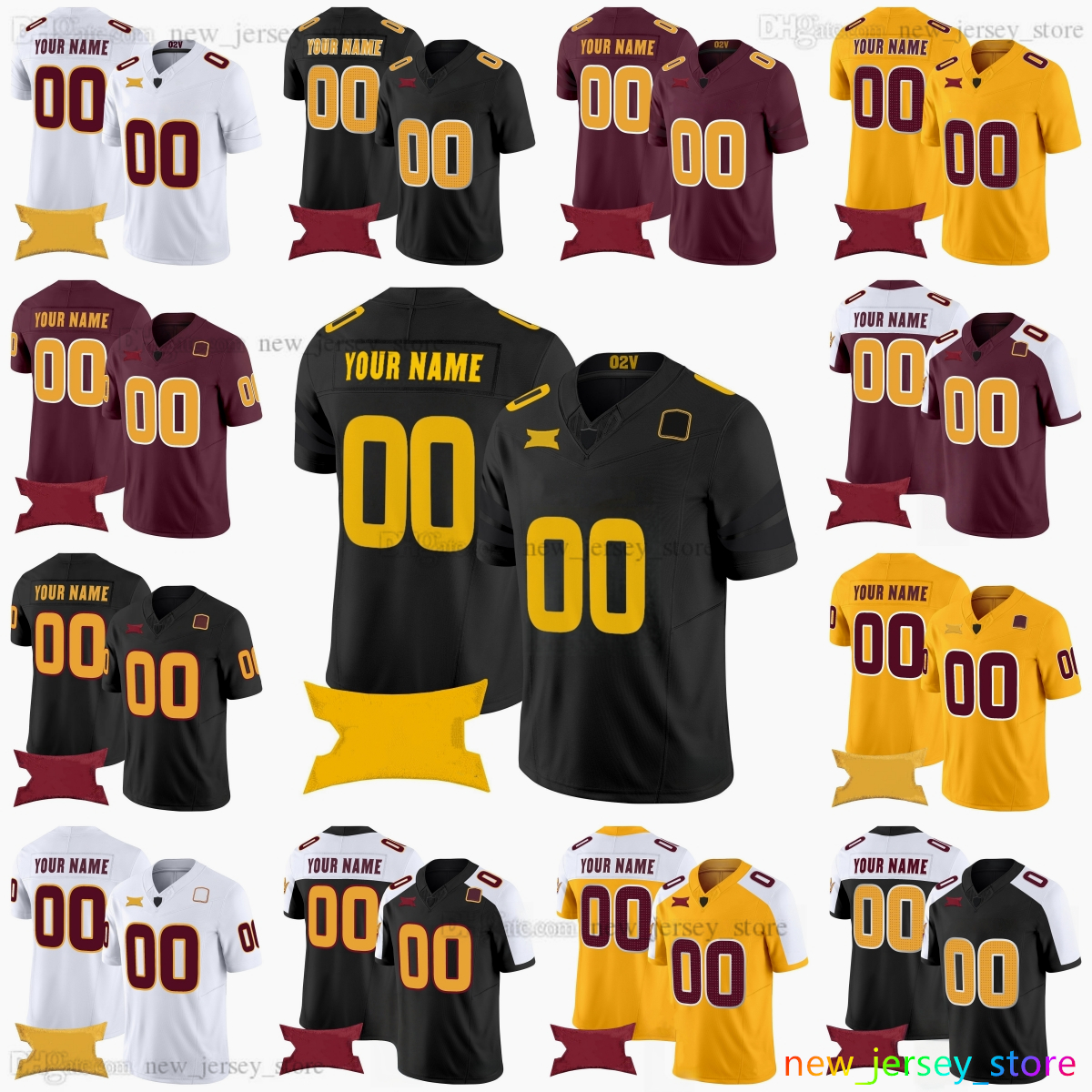 2025 Custom S-6XL 4 Cam Skattebo College Football Jersey 10 Sam Leavitt 3 Raleek Brown 0 Jordyn Tyson 2 Jeff Sims 42 Pat Tillman 44 Keyshaun Elliott Stitched Jerseys