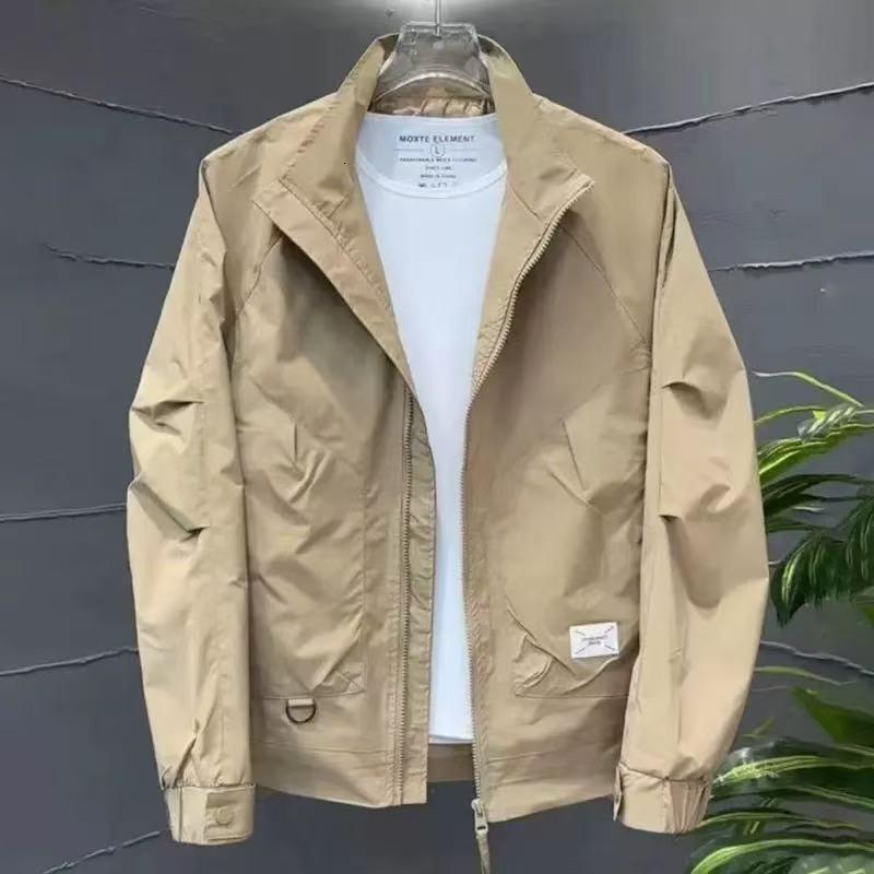 Designer Coat Men's Workwear Jacket Spring Summer Casual Sports Fashion Trend Versatile Breathable Stand Collar Regular Jacket Coat Top