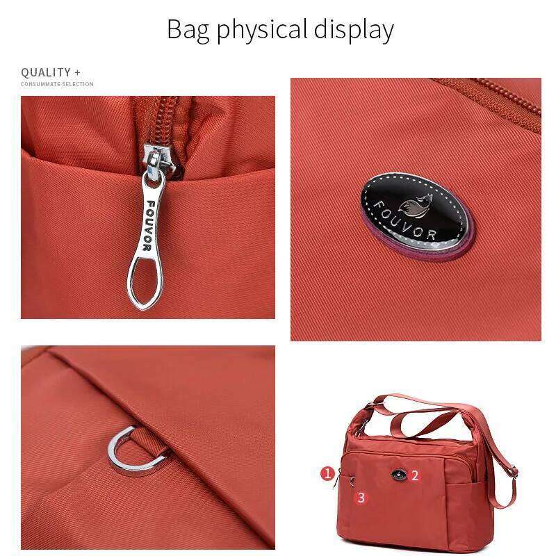 Fouvor Crossbody For Women 2025 Trend Canvas Large Shoulder Oxford Fashion Casual Travel Office Female Bags 2786-03