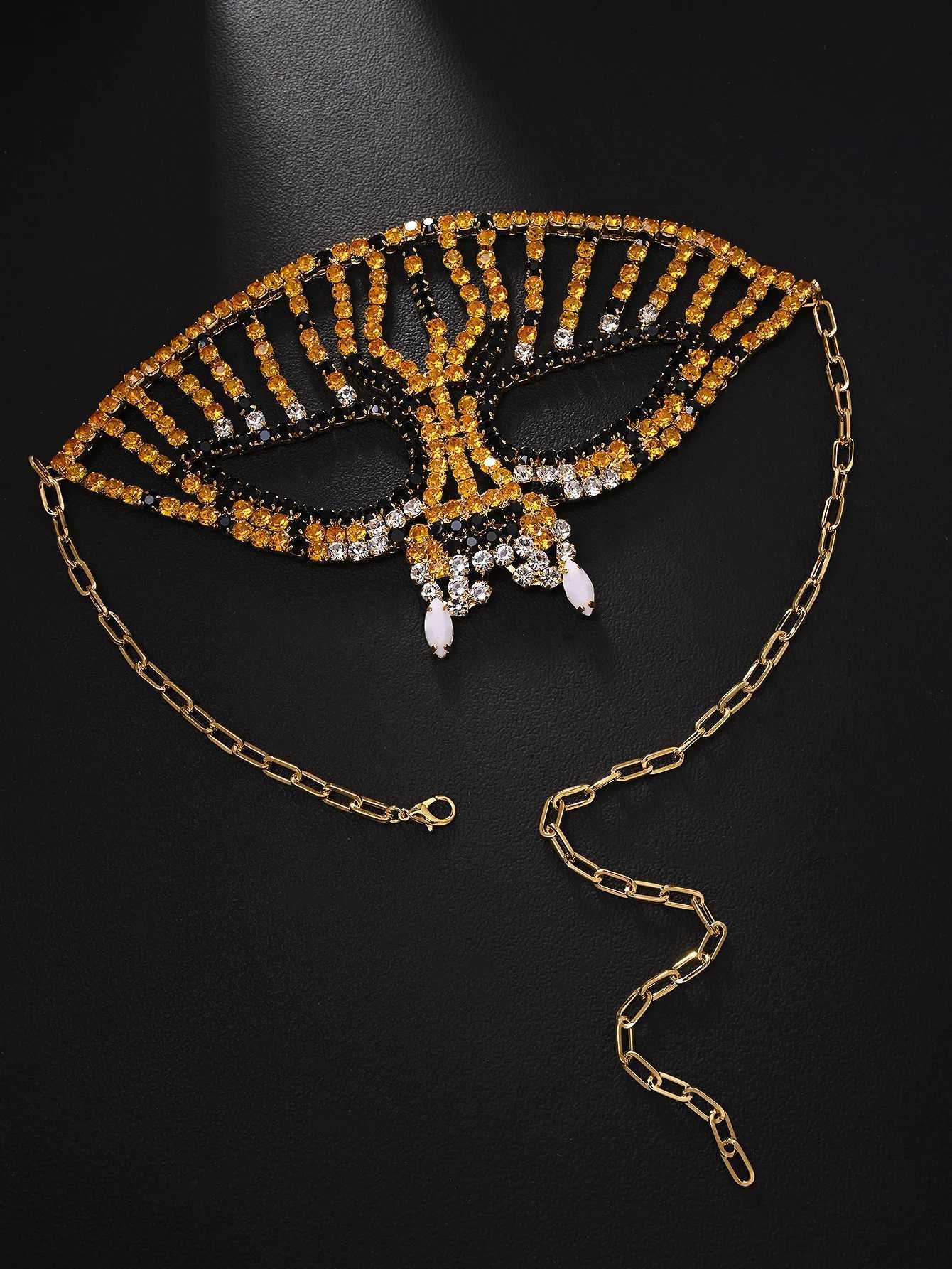 StoneFans Halloween Popular Beast Diamond Mask Exaggerated Personality Colorful Diamond Mask Accessories GiftW251029