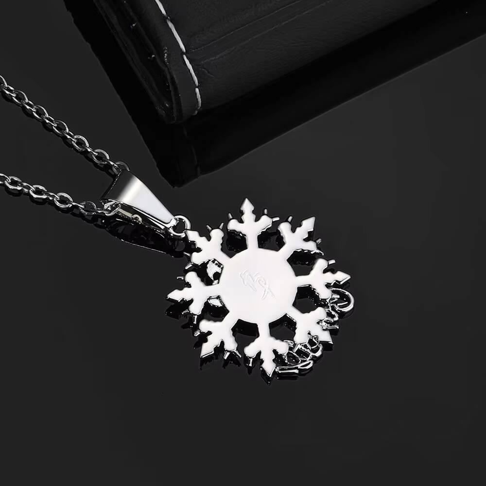 NUOYA New Arrive Silver Plated Snowflake Smiling Face Pendant for Women Christmas Gift Moissanite Fashion Party Jewelry Designer's style