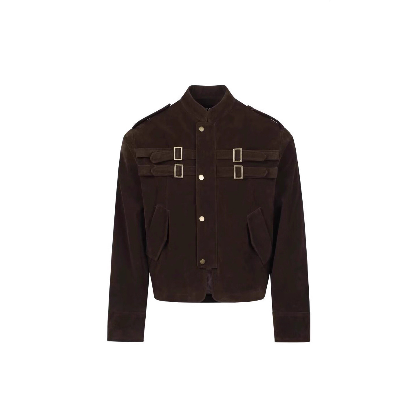 Trendy Cool American Cleanfit Patchwork Motorcycle Jacket For Men And Women Short Designer Coat Faux Suede High-end Loose Versatile Jacket