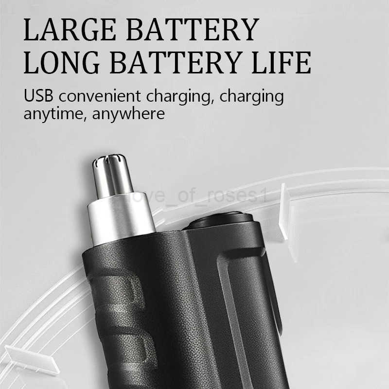 Nose Hair Trimmer USB Rechargeable Ear and Nose Hair Trimmer Male and Female Nose Hair Shaver Washing Blade Z251030