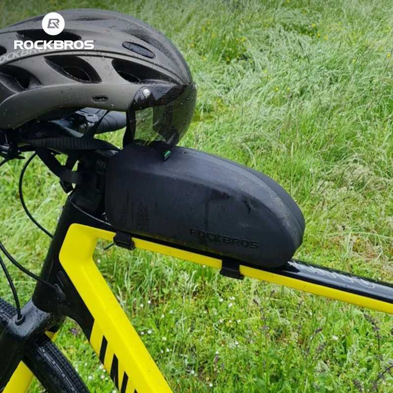ROCKBROS Bicycle Bags MTB Road Cycling Front Tube Bag Waterproof Portable Storage Handlebar Carry Frame Bike Bag Accessories H251029