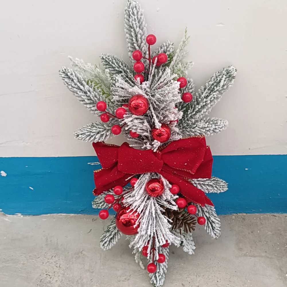 45CM Christmas Wreath Pendant withoutwith Light Atmosphere Decorative Garland Home Door Window Stairs Decoration Party Supplies C251030