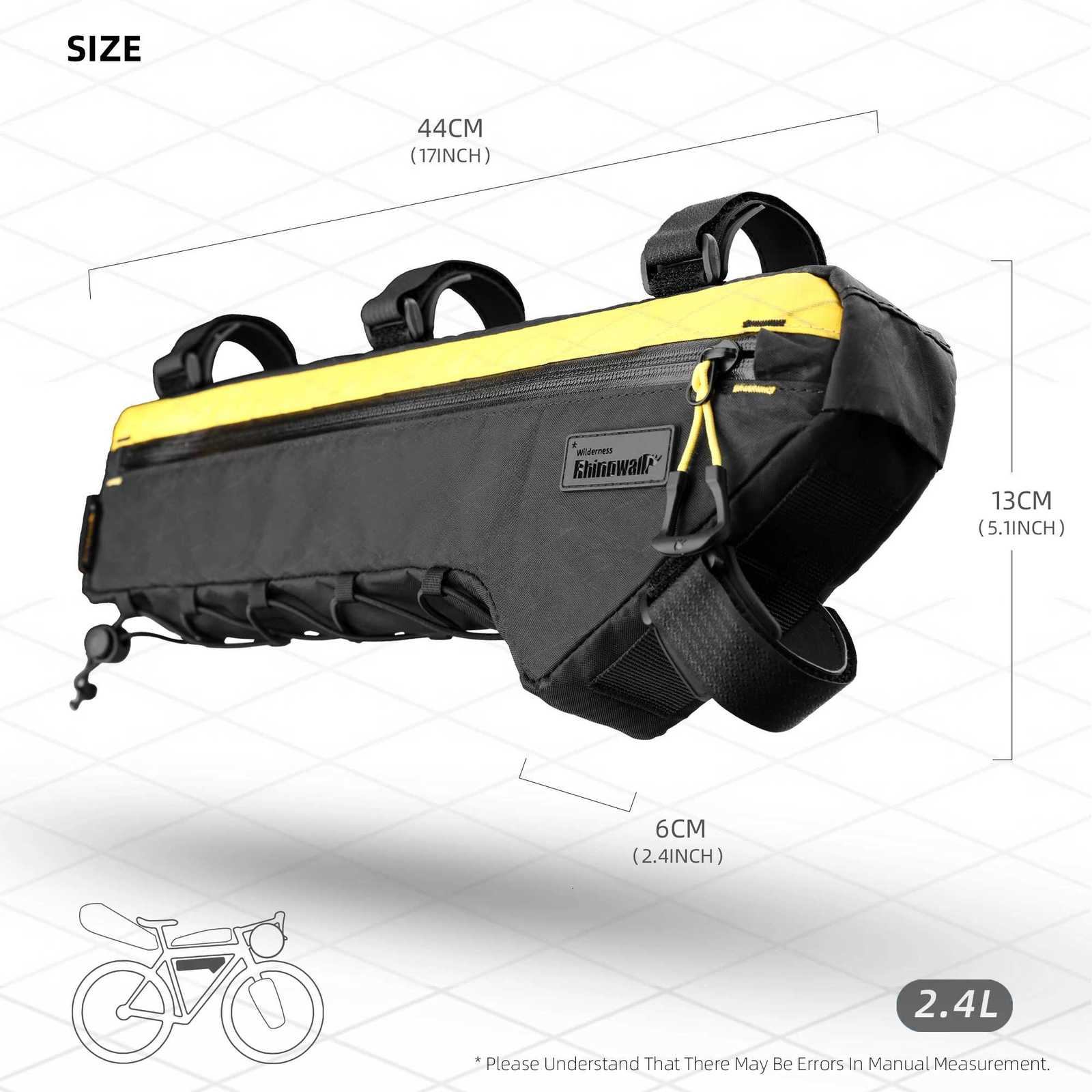 Rhinowalk Bike Frame Bag WaterResistant Bicycle Triangular Crossbeam Bag For MtbRoad Gravel Bike With Frame Lengths Over 17 In H251029