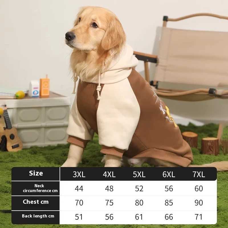 Large Dog Winter Clothes for Labrador Border CollieThermal Windproof et with Fleece Lining Warm Hoodie Style Coat for Cold C251030