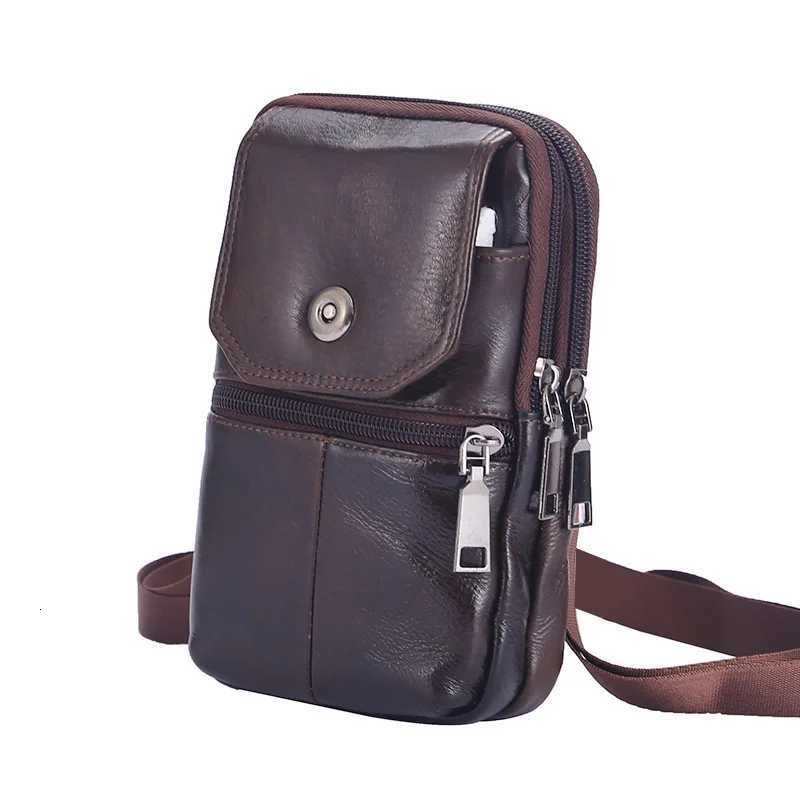 2023 Mens Messenger Bag Cowhide Leather Bag Mobile Phe Pouch Men Wallet Small Travel Waist Bag M MtiPockets Ch Bag Y251011