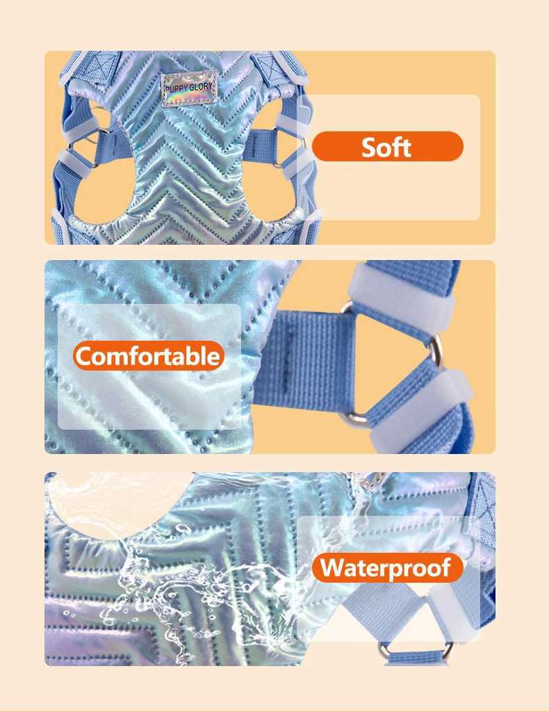 Small Medium Dog Harness Adjustable Waterproof Harness Nylon Lined Puppy Vest Harness for Walking Poodle Bichon Pet Accessories J251129