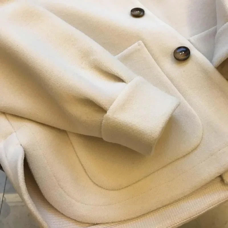 Plus Size Large Autumn Winter Womens Jacket with Hood Patchwork TwoPiece Loose Coat Stylish And Elegant Outerwear 251028