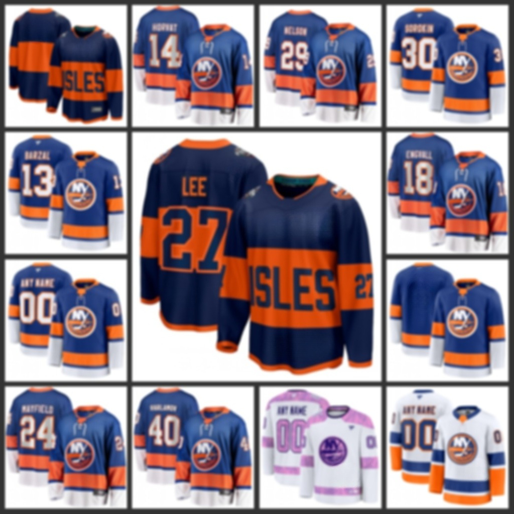 New York Men Women Youth Mathew Barzal Ilya Sorokin Islander Ice Hockey Home Premium Jersey