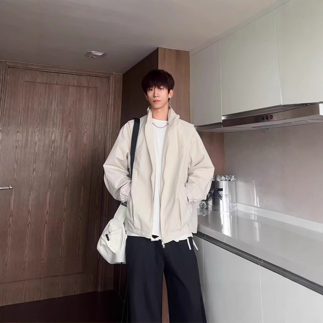 Youth Outdoor Stand Designer Coat Collar Jacket For Men And Women 2025 New Spring And Autumn Loose Casual Jacket Top