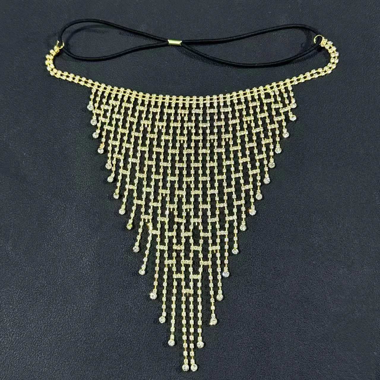 European and American new sexy checkered tassel mask fashionable womens stage performance dance party facial accessories maW251029