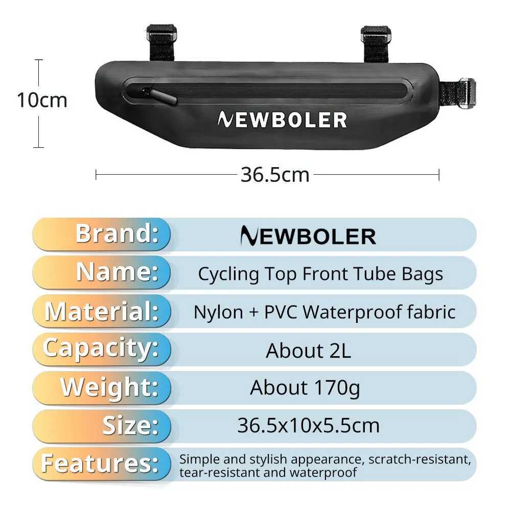 NEWBOLER Bicycle Bags Cycling Top Tube Front Frame Bag Waterproof MTB Road Triangle Pannier Dirtresistant Bike Accessories Bags H251029