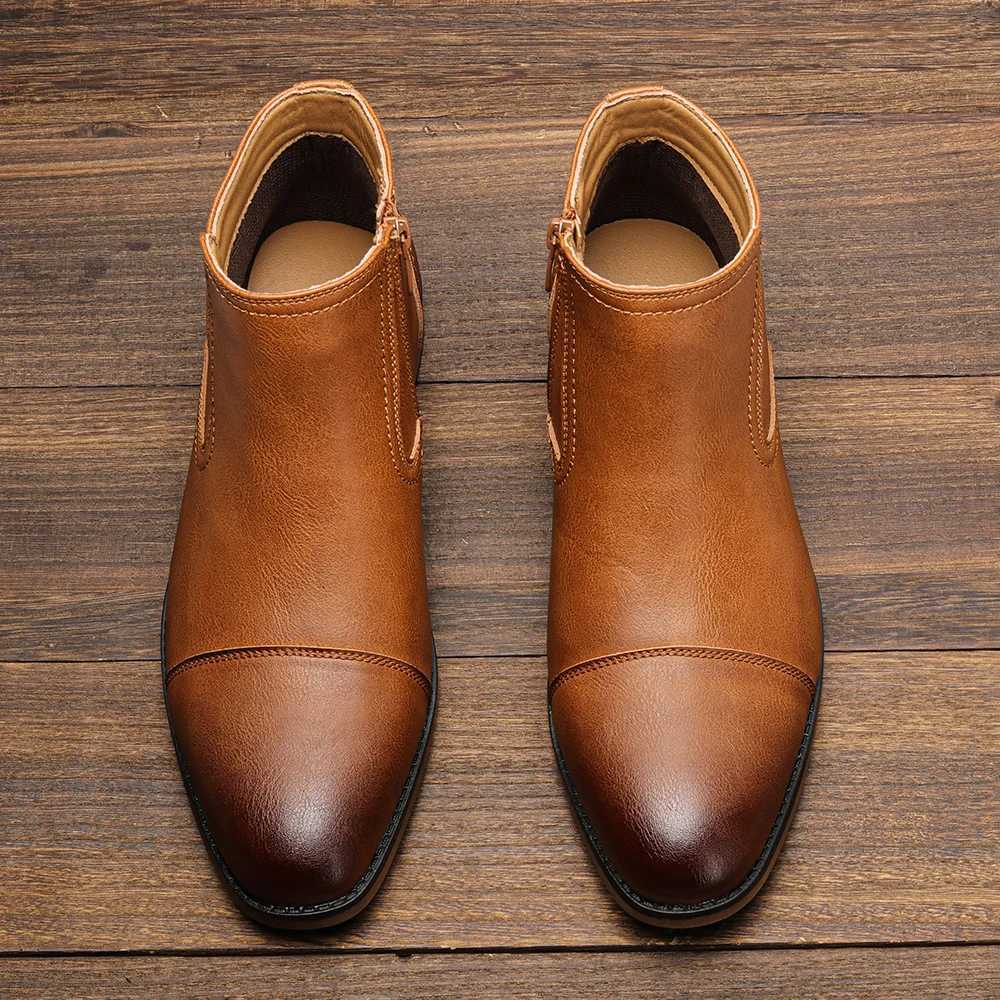 Comfortable Ankle Leather Boots For Men Boots For Men Fashion Brand Z251029