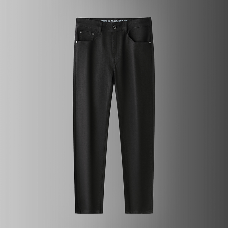 Men's Trendy Design Slim-Fit Straight-Leg Jeans in Black 512