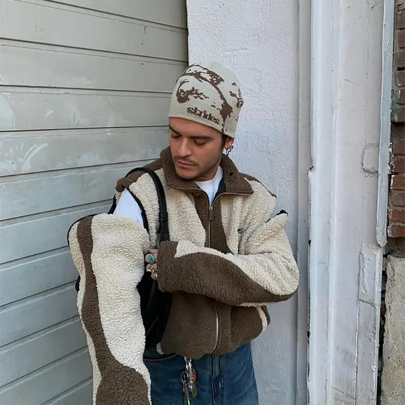 Men Beanie Strides Splatter Beanie Korean Wnter Knit Vintage Y2k Hats Streetwear Wool Caps Fashion Aesthetic Unisex Accessories 251030