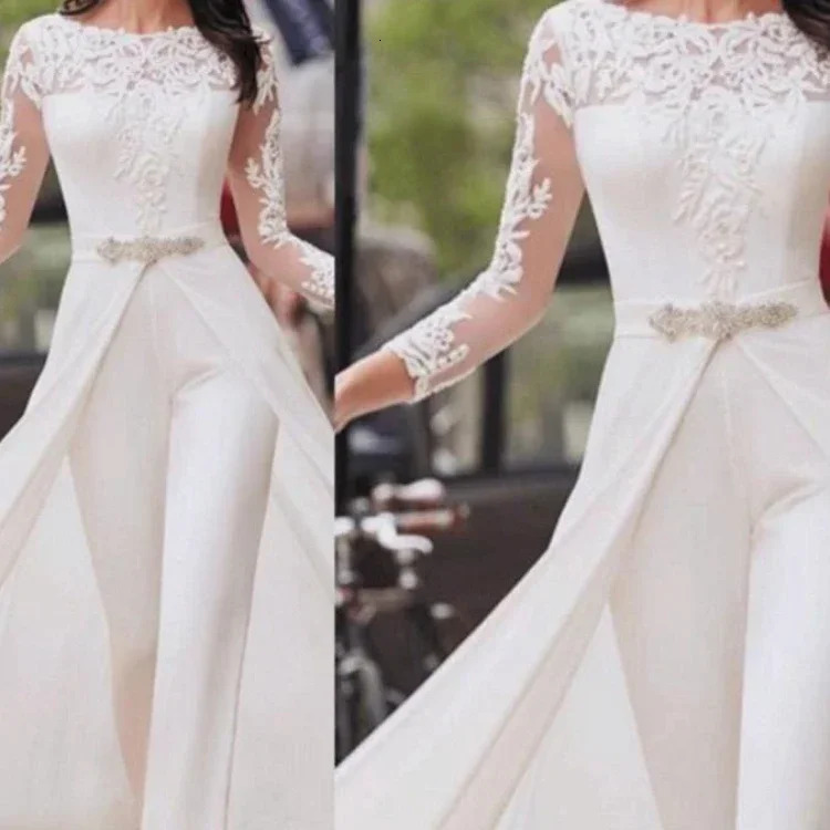 Elegant White Jumpsuit Women Overalls Long One Piece Strapless Slash Neck Feather Y2k Sexy Wedding Party Night Evening Rompers 251029