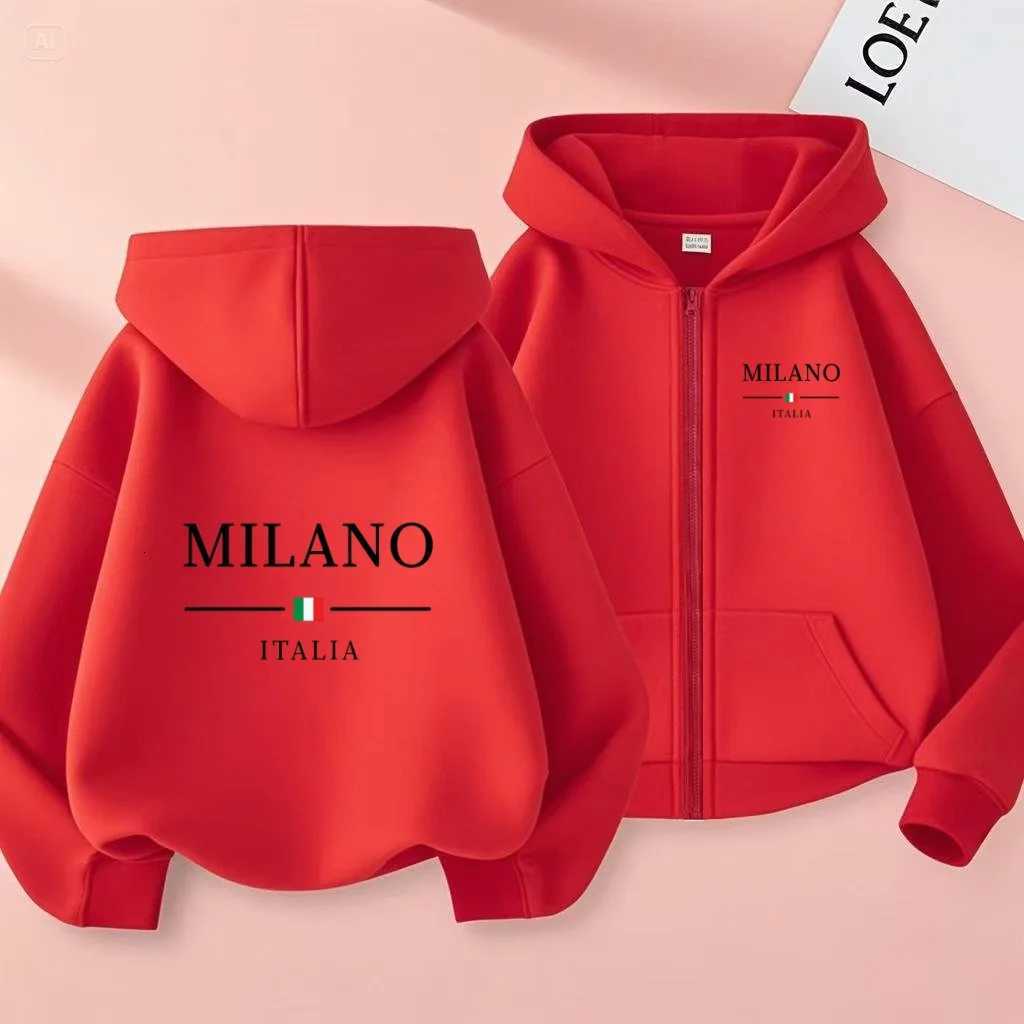 Children Cardigan Fashion Brand Letter Clothes Hoodie Girls Boy 312Yrs Casual Top Sweatshirr Charming Loose Leisure Sports CoatT251030