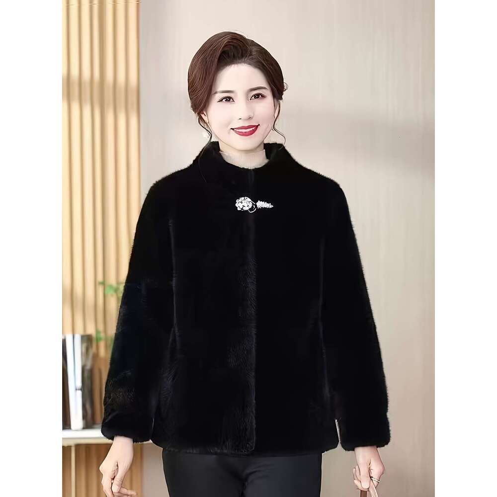 Elegant Women S Winter Coat Made Of Faux Fur