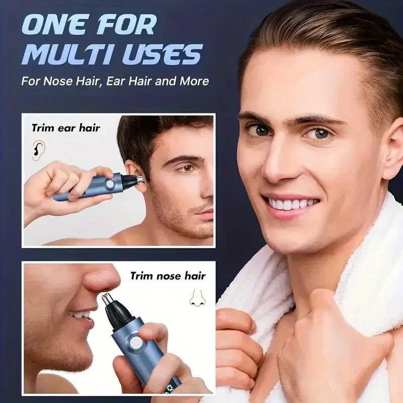 New Electric Nose Hair Trimmer Rechargeable With Digital Display Full Body Wash 3in1 Eyebrow And Nose Hair Trimmer Waterproof M251030