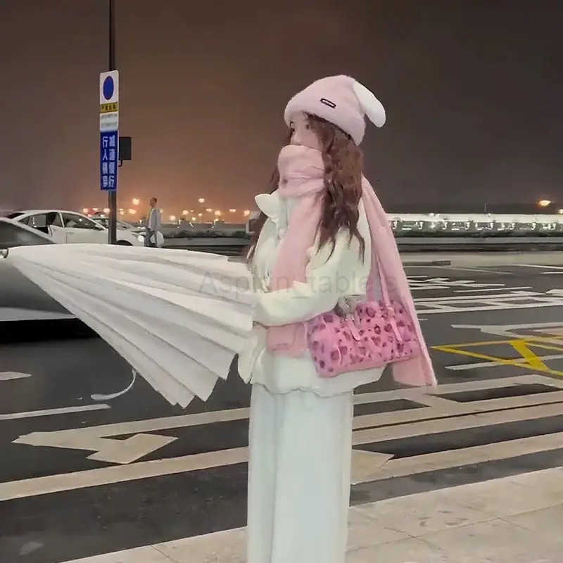 JIAERDI Leopard Print Pink Handbag Women Autumn Winter New Plush Soft Y2k Shoulder Bags Female Sweet Cool Purse Bolsos De Mujer M251030