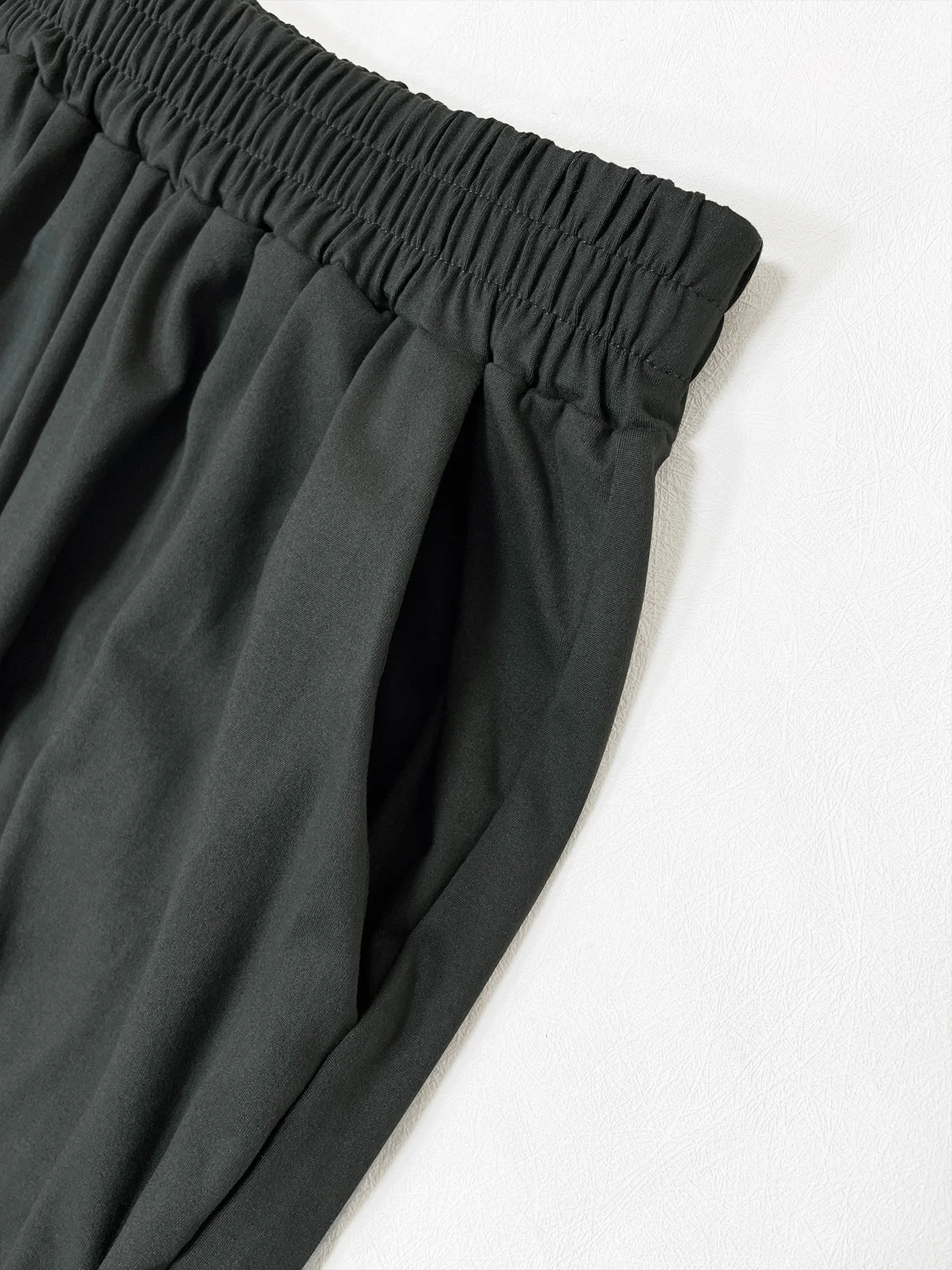 Womens Solid Long Sleeve Wide Leg Twopiece Set Casual 2 Pieces Set Round Neck Tshirt Pocket Trousers Set 251028