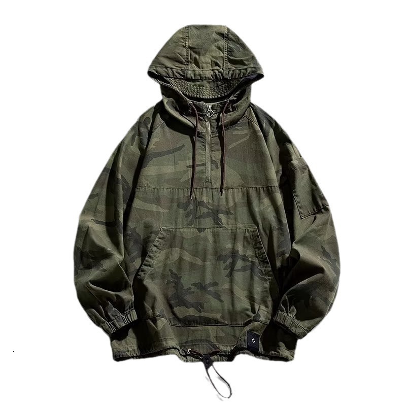 Designer Jacket Streetwear Style Jacket Men Spring Autumn Hooded Camouflage Jacket Jacket Men Couple Trench Coat Autumn Winter New Men's Workwear